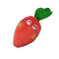 Simpatico peluche a forma di carota con squeak per cani e gatti con ricamo sorridente - Carota