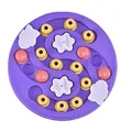 Interactive S-shaped puzzle pet slow feeder toy in purple for dog IQ brain training - Round Maze / Purple