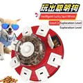 Vue détaillée d'un puzzle interactif pour chien de niveau 2 avec compartiments à friandises - Niveau d'Exploration (XZZHYP-01) / Rouge