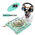 Juguete interactivo para perros Nivel 2 Explorer con comedero lento en color verde menta - Tocadiscos DJ para Perros Nivel Exploración