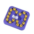 Jouet interactif violet pour animaux avec bouchons coulissants jaunes pour manger lentement - Cube Violet