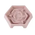 Minimalistischer hexagonaler rosa Anti-Schling-Napf für Hunde gegen zu schnelles Fressen - Rot