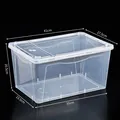 Transparente Zuchtfalle für Reptilien mit Belüftung, Abmessungen 41x27,5x20,5 cm - Extra groß / Klarweiß