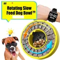 Gamelle anti-glouton interactive pour chien, jouet puzzle jaune vif - Rotating Slow Feeder Bowl (MSGW-01) / Jaune