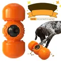 Jouet distributeur de friandises orange pour grands chiens, niveau débutant jeu. - Orange