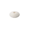 Einzelne 12 mm weiße Silikon-Linsen-Abstandshalterperle für DIY-Halsketten-Schmuck - 125# Cremeweiß