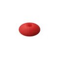Einzelne 12 mm rote Silikon-Abstandsperle in Linsenform für DIY-Ketten und Armbänder - 126# Weihnachtsrot