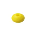 Gelbe 12mm linsenförmige Silikon-Abstandsperle für individuellen DIY-Schmuck - 134# Gänsegelb