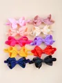 Juego de diez diademas coloridas con lazos de cinta de falla para bebés y niños - Estilo B (Código)