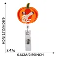Σύστημα ανάσυρσης κάρτας με κολοκύθα Halloween και κέντημα χεριού, 6.6x6.9cm - Κολοκύθα με Χέρι Φαντάσματος (1) / 6.9x6.6cm