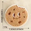Toppa ricamata in ciniglia biscotto cartoon con dimensioni 7.3cm e peso di 3.3g - Stile Biscotto Morso / Pezzo Singolo