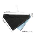 Bandana pour animaux en denim noir avec sangle réglable, taille 17,5 cm et poids 15,7 g - Denim Bleu Foncé Carreaux Bleu-Blanc (1) / 1 Pièce