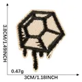 Toppa ricamata pallone da calcio effetto fuso, misura 3,8x3cm per vestiti e borse - 3.8x3cm