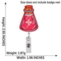 Ausziehbarer Ausweishalter mit roter Zaubertrankflasche Stickerei-Patch - Rote Zaubertrankflasche Stil (2)