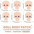 Süße Cartoon-Puppenkörper-Basis-Stick-Patches für DIY-Handwerk und Taschen-Zubehör - 6er-Set Sortiert / 6er Set