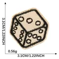 Toppa ricamata a forma di dado per fai-da-te, dimensioni 3,1 cm e peso di 0,56 g - 3.1x3.1cm