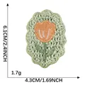 Simpatica toppa a tulipano ricamata per fai da te, dimensioni 6,1x4,3 cm e 1,7 g. - Stile Tulipano Arancione (G1R-C-2-5) / Senza retro adesivo
