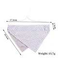 Bandana pour animaux à carreaux violets et blancs avec sangle élastique réglable pour chats - Vichy Fin Violet-Blanc (10)