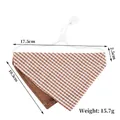 Bandana à carreaux marron pour chiens et chats, sangle réglable, poids de 15,7g - Carreaux Marron Et Blanc (9)