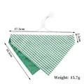 Bandana pour animaux à carreaux verts et blancs avec sangle réglable pour chiens et chats - Vichy Fin Vert-Blanc (12)