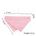 Bandana à carreaux rose pour animaux, dimensions 17,5 cm et poids 15,7 g - Carreaux Rose Et Blanc (7)