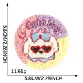 Round chenille embroidered cartoon badge featuring a cute dog wearing heart sunglasses - Cartoon Dog (3*Brooch) / 1 Piece/Pack