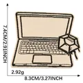 Toppa ricamata per laptop vintage 8,3x7,4cm per decorazione fai-da-te di abiti e borse - 8.3x7.4cm