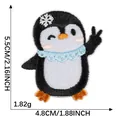 Cute cartoon penguin embroidered patch with 5.5cm height for DIY clothing accessories - Self-Adhesive (5.5x4.8cm)