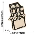 Toppa ricamata a forma di tavoletta di cioccolato per decorazioni fai-da-te e borse - 6.3x4cm
