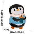 Self-adhesive cute cartoon penguin embroidered patch with 5.5cm height and 4cm width - Self-Adhesive (5.5x4cm)