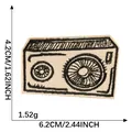 Toppa ricamata con schizzo di macchina fotografica retrò per fai-da-te 6,2 cm x 4,2 cm - 6.2x4.2cm