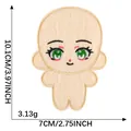 Süßer Cartoon-Chibi-Anime-Puppenkörper-Stickaufnäher mit grünen Augen, 10.1x7cm - Puppenstil 23 (2026.7.25)