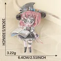 Écusson brodé de sorcière anime pour vêtements DIY accessoires, taille 10x6,4cm net - Magicien Tenant un Livre (1)