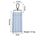 Light blue ruffled fabric strap keychain charm for DIY luggage tag and bag decoration - Light Blue