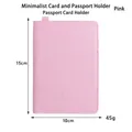 Minimalistischer rosa Reisepasshalter aus Segeltuch, 15x10cm Reise-Brieftasche - Reisepasshülle aus Segeltuch (3) / Rosa