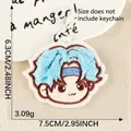 Plüsch Bestickter Anime Charakter Schlüsselanhänger mit blauen Haaren und Maßen. - Blue Hair Style