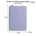 Minimalistischer Reisepasshülle aus lilafarbenem Canvas und Reiseorganizer 15x10cm - Lila