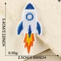 Embroidered rocket iron-on patch for DIY clothing accessories, size 5.4x2.5 cm - Rocket / 5.4x2.5cm