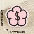 Korean style pink flower embroidered patch variant, size 2.7cm, lightweight 0.3g - Pink Five-Petal Flower Style (2026.4.21) / 1 Piece/Pack (2.7x2.7cm)