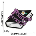 Certified Book Worm embroidered patch for clothing DIY crafts and decoration - Bookworm Black Book (CERTIFIED BOOK WORM)