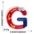 Iron-on embroidered letter G patch with cute monster design, size 2.6cm x 2.5cm - Letter G (2026.5.27)