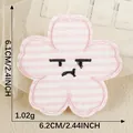 Creative pink plaid flower embroidered patch for DIY clothing and hat decoration accessories - Light Pink Striped Flower (Style 8) / With Hot Melt Adhesive