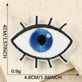 Blue evil eye embroidered patch for DIY clothing decoration and accessory, 4.8cm width - Eye / 4.8x4cm