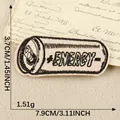 Retro geborduurde patch energiedrank blikje voor DIY-decoratie, 7,9 cm x 3,7 cm - 7.9x3.7cm