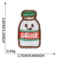 Miniature drink bottle embroidered iron-on patch for DIY clothing and crafts decoration - White Milk Bottle (1)