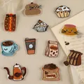 Assorted cartoon coffee and bakery series embroidered iron-on patches for bags and hats set - Complete Set of 11 Styles