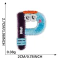 Vibrant embroidered cartoon letter P iron-on patch for clothing decoration 2.7cm - Letter P (2026.5.27)
