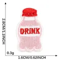 Mini pink soda bottle embroidered patch for DIY iron-on clothes and bags 1.1 inch - Light Pink Peach Bottle (4)