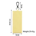 Yellow rectangular canvas webbing keychain strap DIY carrier with measurement indicators - Style 1 / Light Yellow