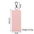Pink DIY canvas ribbon keychain strap for bag charms with silver lobster clasp 29g - Style 2 / Pink